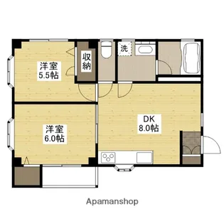 カーメラ冨田【2階】の間取り