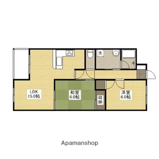 ウィステリア庚午【1階】の間取り
