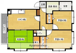 フォブール鶴江【2階】の間取り