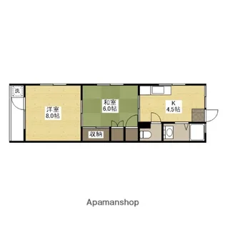 五日市コーポラス【1階】の間取り