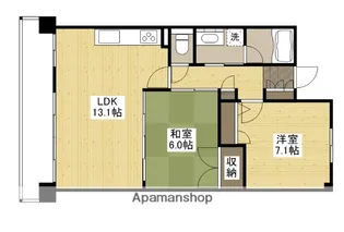 アスレ東原Ⅰ番館【4階】の間取り