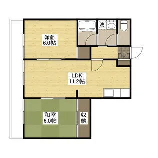 ビューハイツ寺本【2階】の間取り