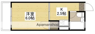アクアコート庚午【4階】の間取り