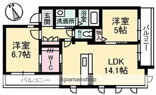 LA FONTE(ラ フォンテ)【3階】の間取り