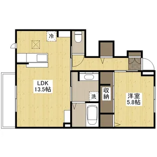 エスペランサ雅【1階】の間取り