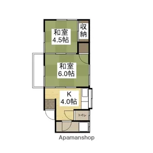倉本アパート 21号【2階】の間取り
