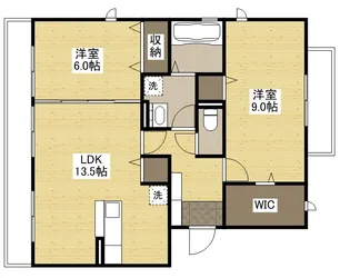 SUNNY FLAT YASUDA【2階】の間取り