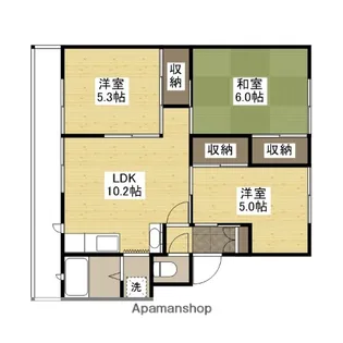 双葉ヒルズⅢ【2階】の間取り