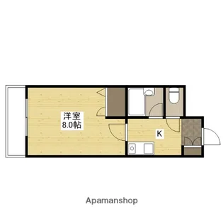 ステューディオ長束【4階】の間取り