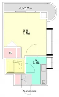 ワッソンビル比治山【4階】の間取り