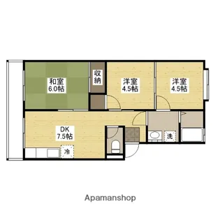 第一八木コーポ【2階】の間取り