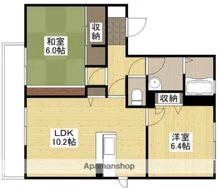 ハピネス不動院 A棟【1階】の間取り