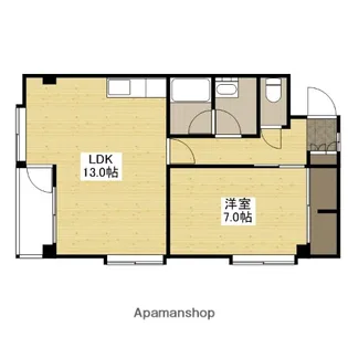 ジュネス山城【7階】の間取り