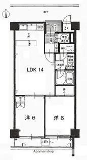 チュリス中町【5階】の間取り