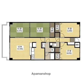 己斐本町コープマンション【10階】の間取り