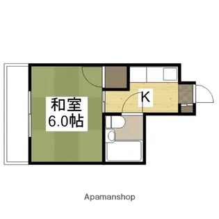 ジョイパレス南観音【402号室】の間取り