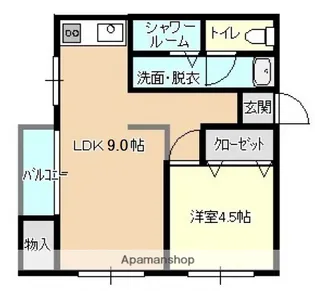ブルックス駅前【4階】の間取り