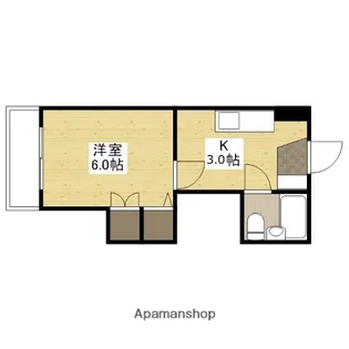 第5シモビル【504号室】の間取り