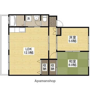 第2ハイコーポ中本【302号室】の間取り