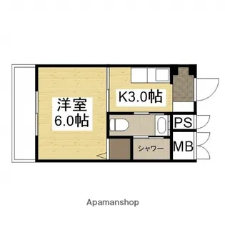 第6みぞたコーポ【3階】の間取り