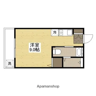 第6みぞたコーポ【4階】の間取り