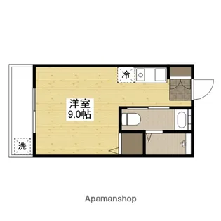 第6みぞたコーポ【408号室】の間取り