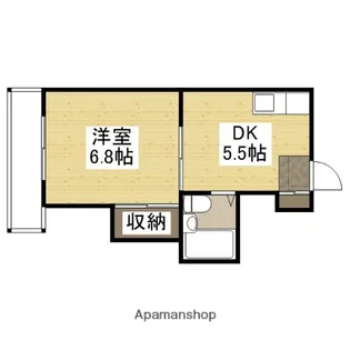 コーポカワモト【1階】の間取り