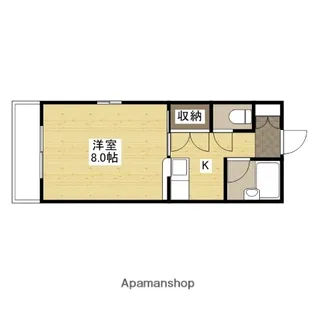 1Kの間取り画像