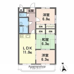 エステートN【2階】の間取り