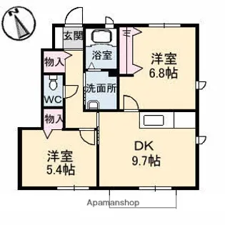 エスポアール瀬野C棟【1階】の間取り
