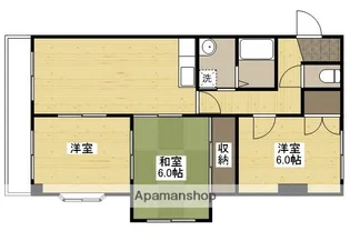 第3コーポ濱本【4階】の間取り