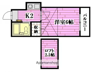 ベストハウス戸坂【2階】の間取り