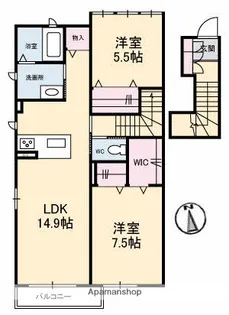 シャーメゾン加森【2階】の間取り