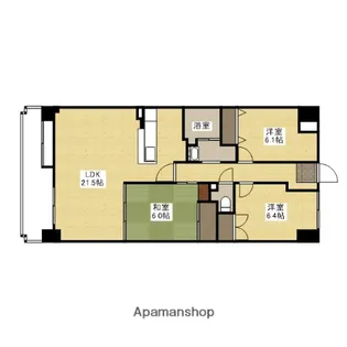 ホウライツルビル【6階】の間取り