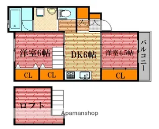 Aコーポ【1階】の間取り