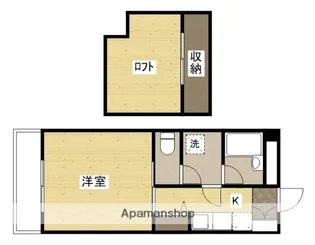 第7みぞたコーポ【3階】の間取り