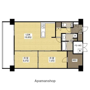 グランアークテラス【8階】の間取り