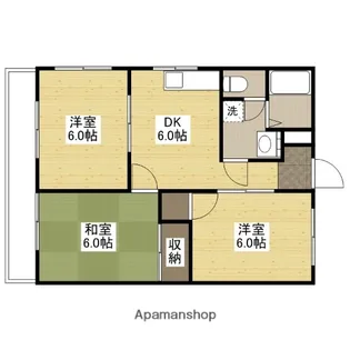 コーポ谷岡【4階】の間取り