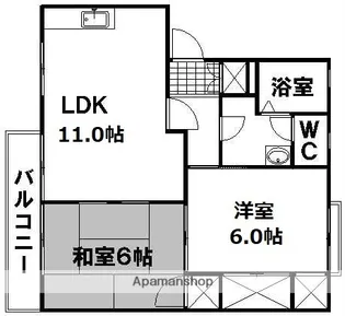 ディアス井口【2階】の間取り