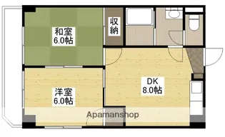 第55東白島ビル【7階】の間取り