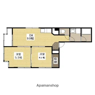 2DKの間取り画像