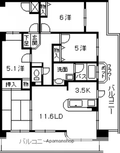 フローレンス己斐本町リバーサイド【11階】の間取り