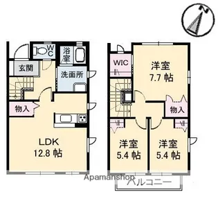 サニーウェル みどり坂【1階】の間取り