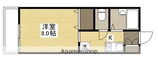 セジュール祗園【1階】の間取り