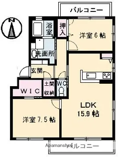 メイプルヒルズ【1階】の間取り