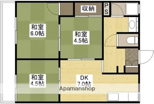 大上ハイツB【2階】の間取り