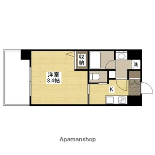 ドミトリー庚午弐番館【1階】の間取り