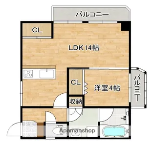 柳川ビル【4階】の間取り