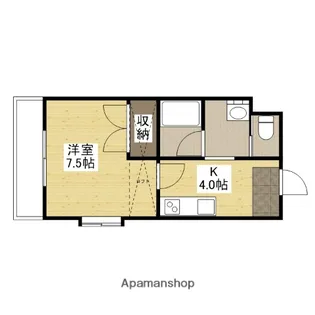 菖蒲池コーポ【404号室】の間取り