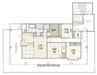 ISTYLE FUNAIRI【11階】の間取り